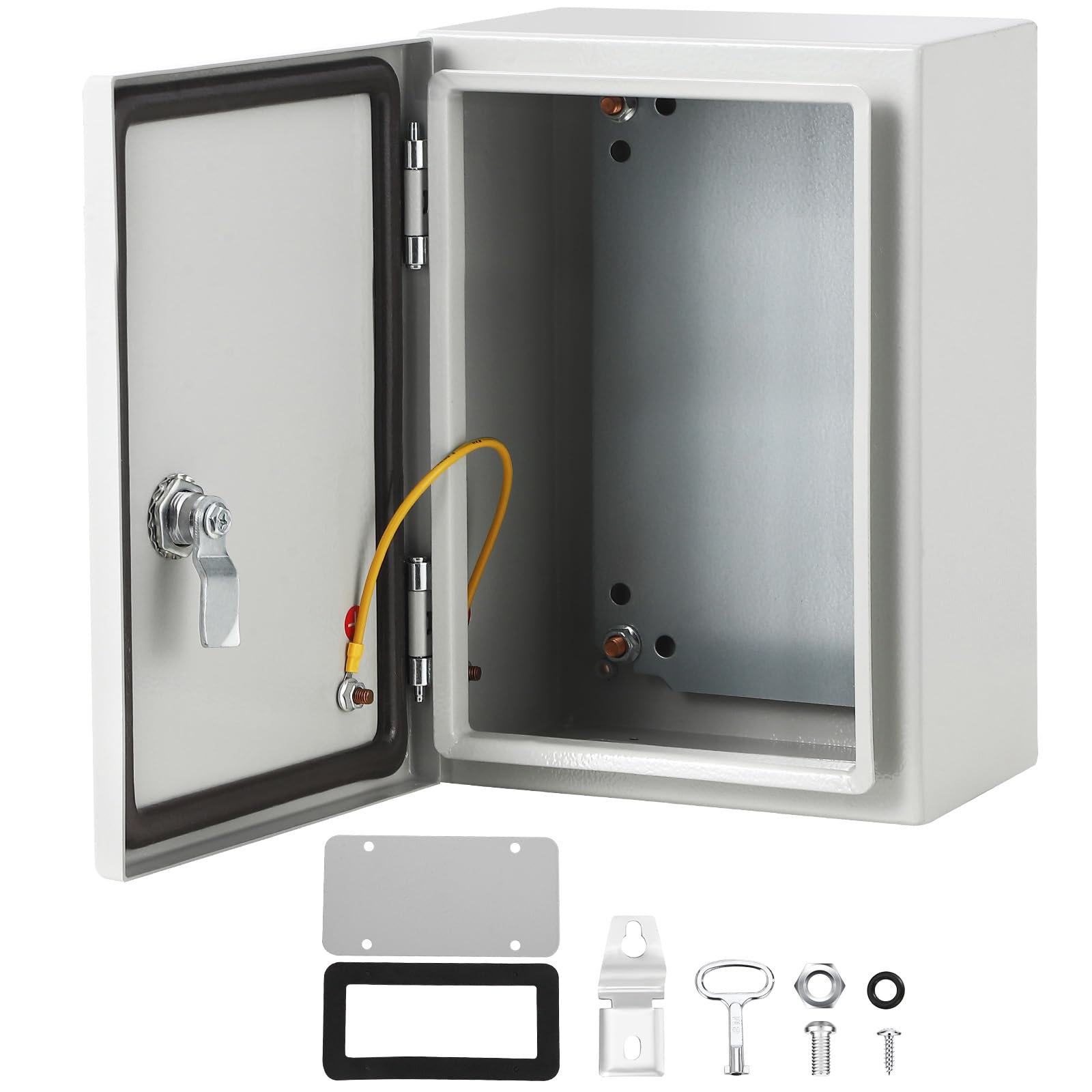 Boîtier en acier Garvee Nema 12 x 8 x 6 pouces, étanche à l'eau et à la poussière Nema 4X IP66, acier laminé à froid, pour une utilisation intérieure et extérieure, gris
