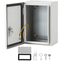 Boîtier en acier Garvee Nema 12 x 8 x 6 pouces, étanche à l'eau et à la poussière Nema 4X IP66, acier laminé à froid, pour une utilisation intérieure et extérieure, gris