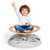 Garvee Chaise Pivotante Sensorielle Enfant, Poignée de Sécurité, PP Durable, Base Antidérapante, Léger, Intérieur et Extérieur - Beige