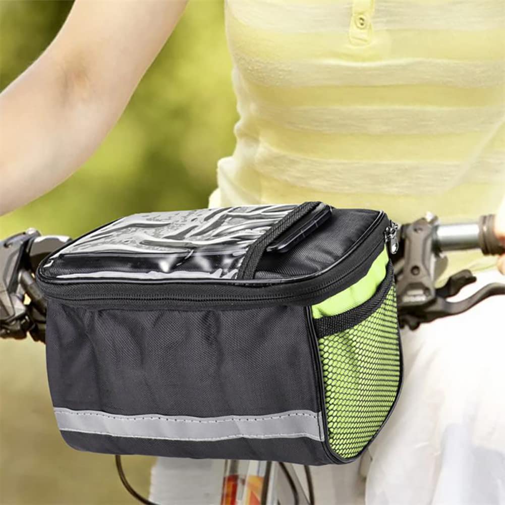 Panier de vélo pliable Garvee, grande capacité, bandes réfléchissantes, amovible, matériau robuste, polyvalent, idéal pour les trajets domicile-travail, le camping et le shopping, bleu