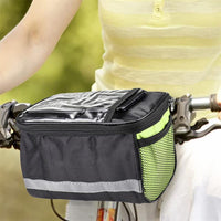 Panier de vélo pliable Garvee, grande capacité, bandes réfléchissantes, amovible, matériau robuste, polyvalent, idéal pour les trajets domicile-travail, le camping et le shopping, bleu
