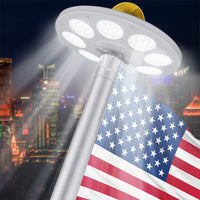 Lampe solaire pour mât de drapeau Garvee, 136 LED ultra-lumineuses, IP67, ABS résistant aux intempéries, pour jardin extérieur de 4,5 à 7,5 m.