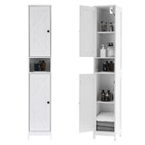Garvee Meuble de salle de bain , 170 cm, 2 portes coulissantes, 1 tiroir, étagères réglables, blanc - Blanc