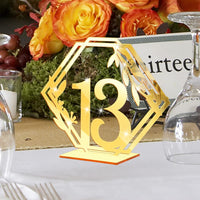 Numéros de table en acrylique Garvee 1-15, élégants, durables et transparents, pour les réceptions de mariage et les banquets.
