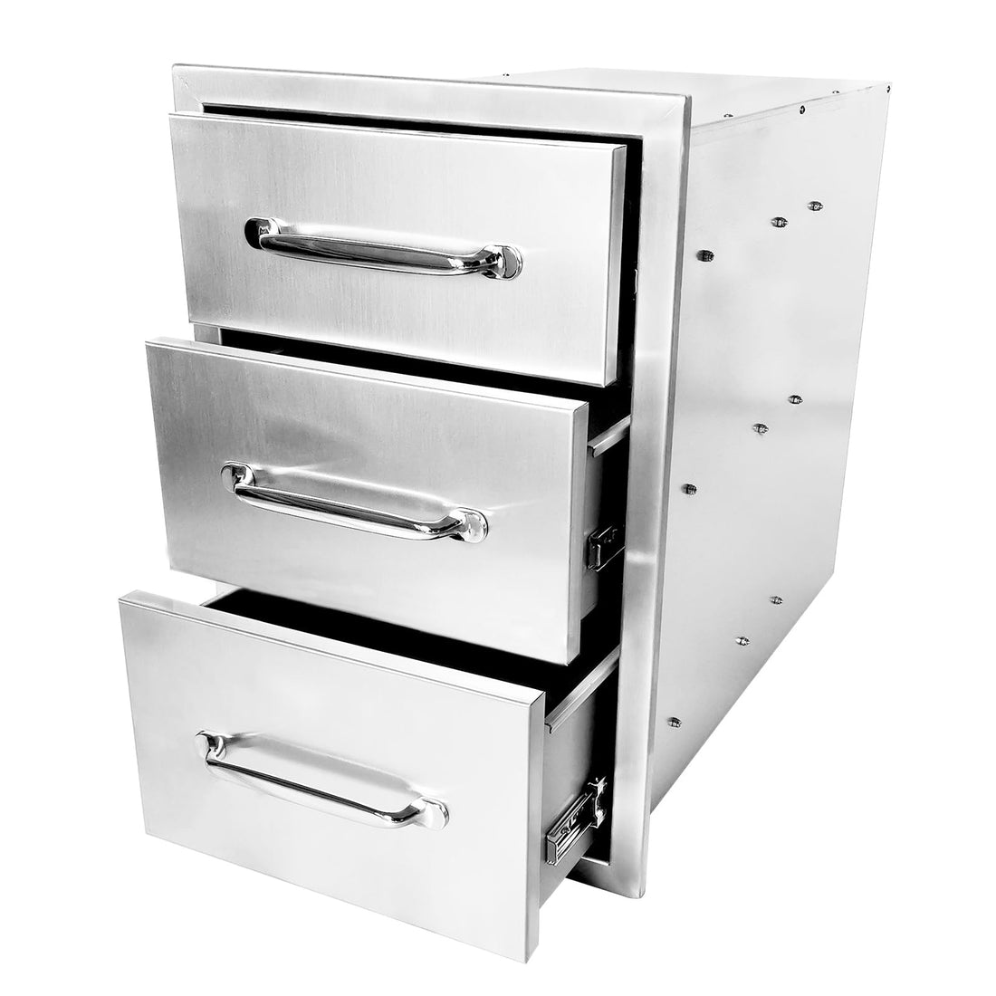 Tiroirs de cuisine extérieure Garvee en acier inoxydable – 35,6 cm L x 52 cm H x 58,4 cm P, parfaits pour les espaces barbecue et les cuisines extérieures