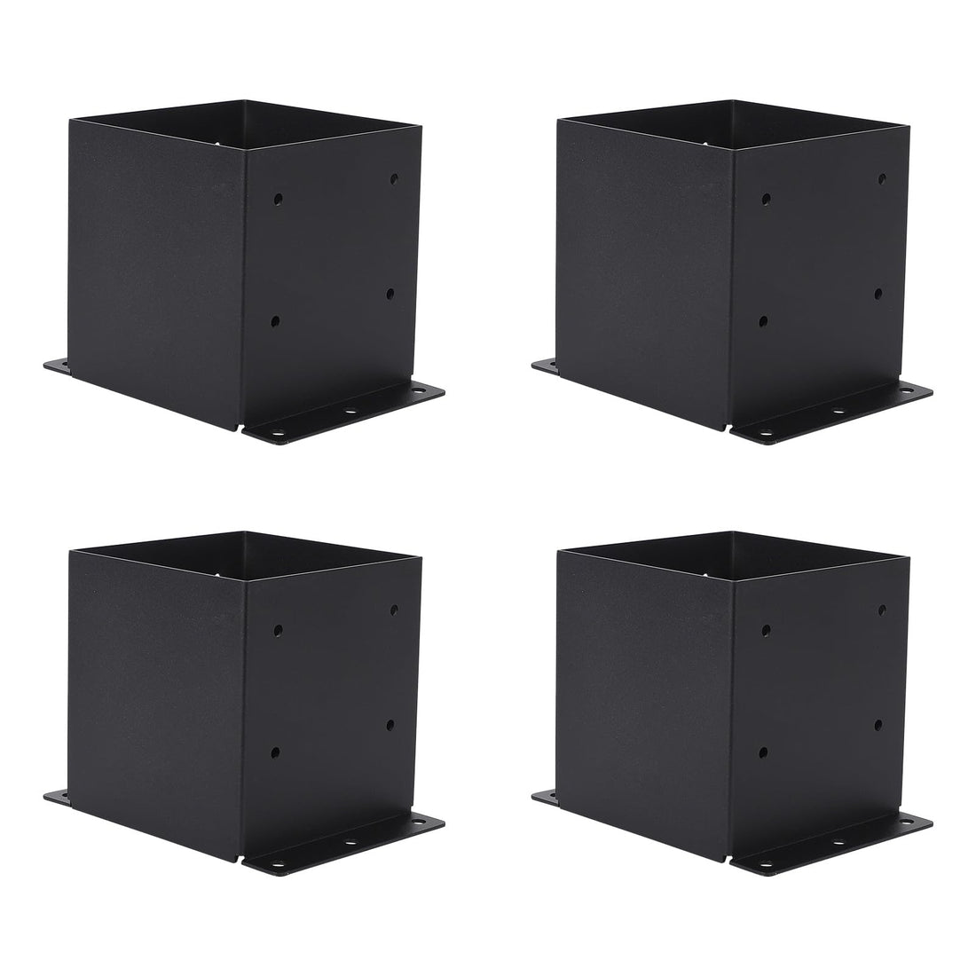 Support de poteau Garvee 6x6, 5,6 x 5,6 pouces, en acier robuste avec revêtement en poudre noir, pour patio et pergola, stable et polyvalent
