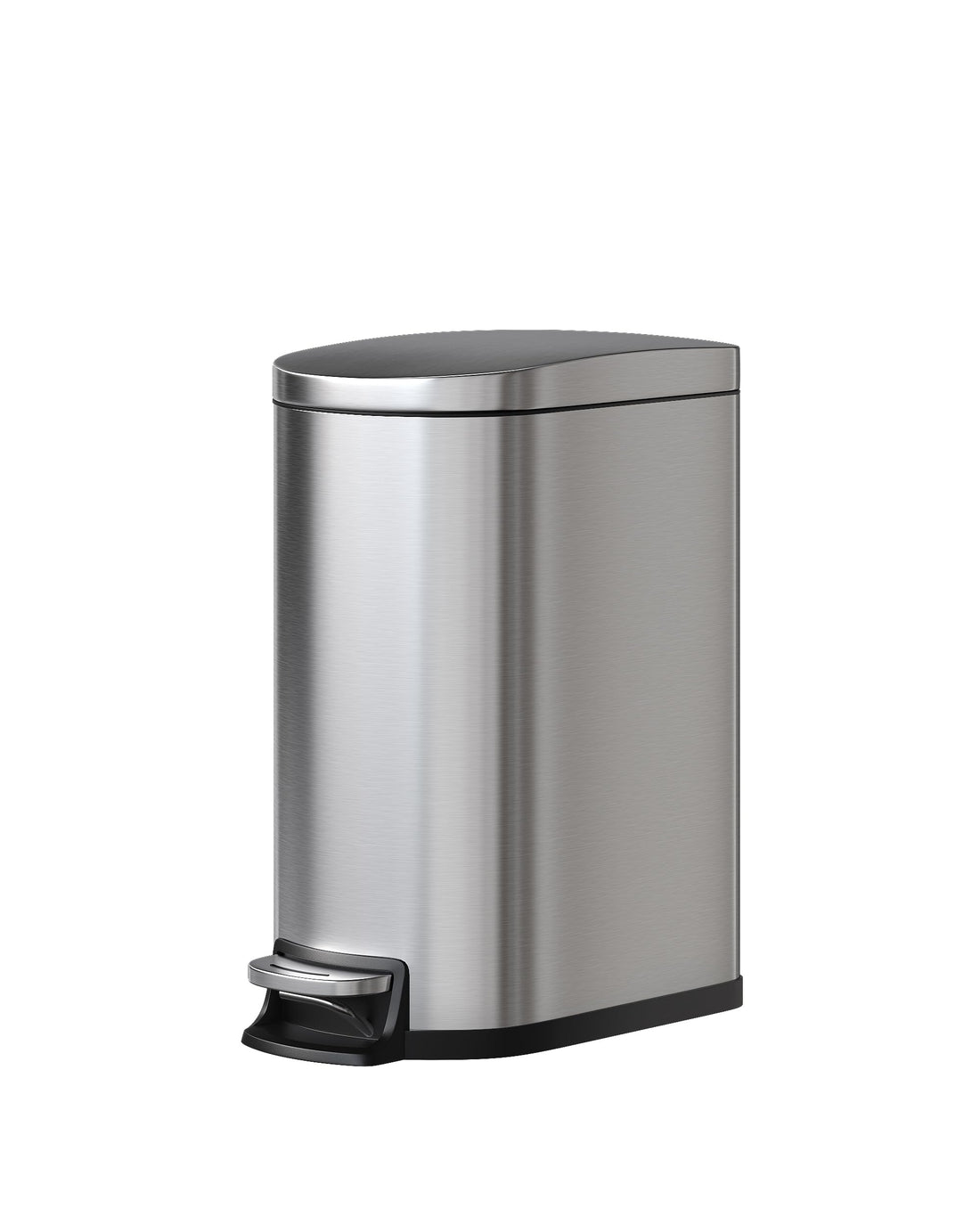 Poubelle de cuisine Garvee 13 gallons en acier inoxydable avec couvercle, fermeture douce, bac intérieur, argentée, compacte pour les petits espaces