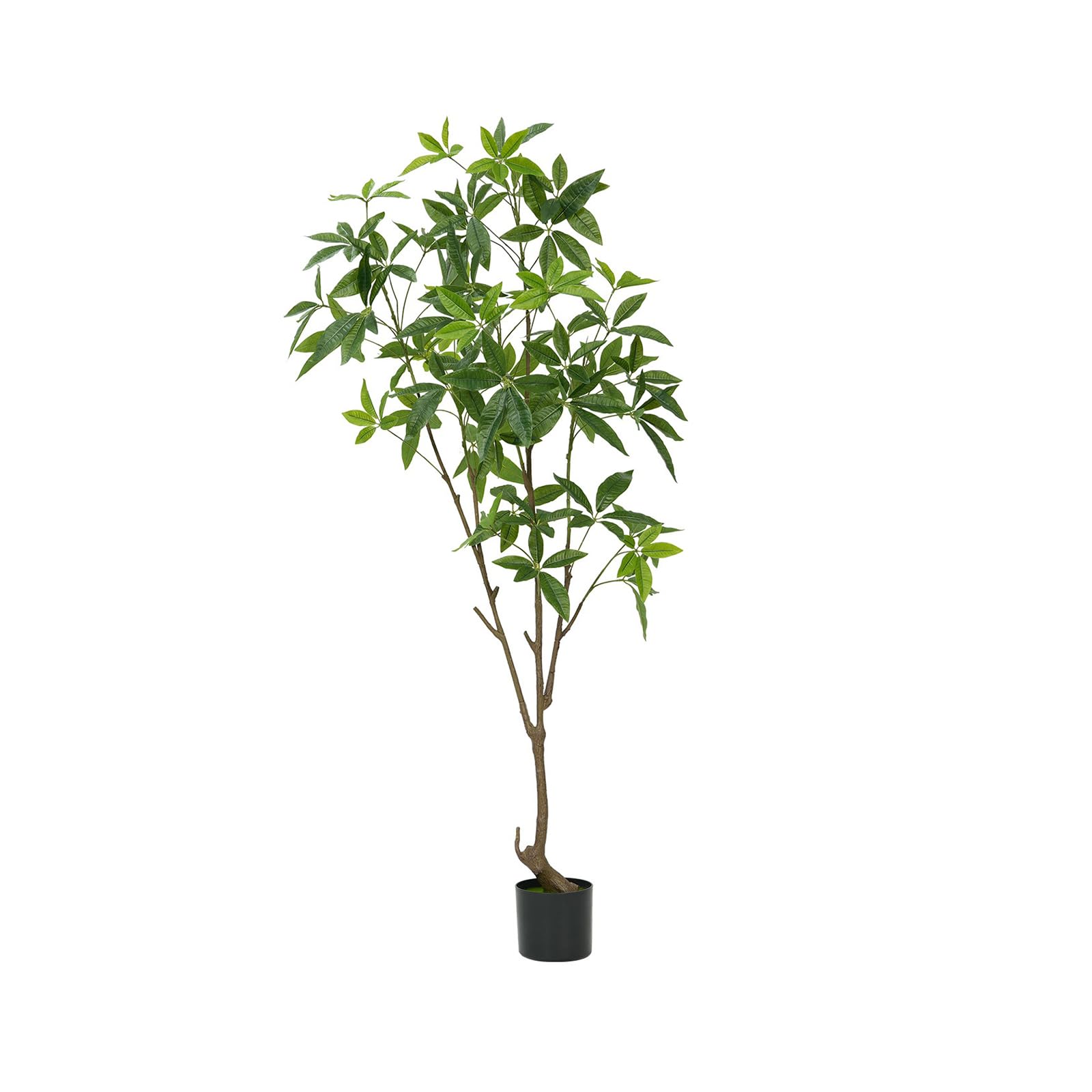 Arbre à monnaie artificiel Garvee 1,80 m, plante d'intérieur en PVC, feuilles ajustables, décoration verte pour bureau ou salon
