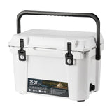 Glacière rigide portable Garvee de 25 pintes avec poignée et tuyau de drainage pour le camping et la pêche, isolée, en PE, bleue