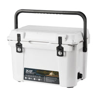 Glacière rigide portable Garvee de 25 pintes avec poignée et tuyau de drainage pour le camping et la pêche, isolée, en PE, bleue