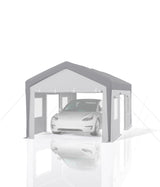 Garvee bâche de remplacement pour carport 6,1 × 3,96 × 3,35 m, PE 180 g/m², grise, résistante au vent, imperméable, protection UV UPF50+ - Gris