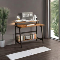 Bureau d'ordinateur Garvee avec étagères pour bureau à domicile et petits espaces 80x50x87cm Noir