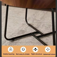 Ensemble de 2 tables basses gigognes Garvee rondes avec pieds antidérapants pour salon et bureau, 71 x 46 cm et 51 x 38 cm, marron