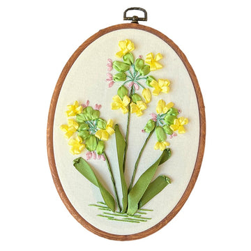 Kit de broderie Garvee pour débutants avec motif floral 3D, kit de broderie à faire soi-même comprenant tissu, tambour, fils et aiguilles, taille unique, multicolore