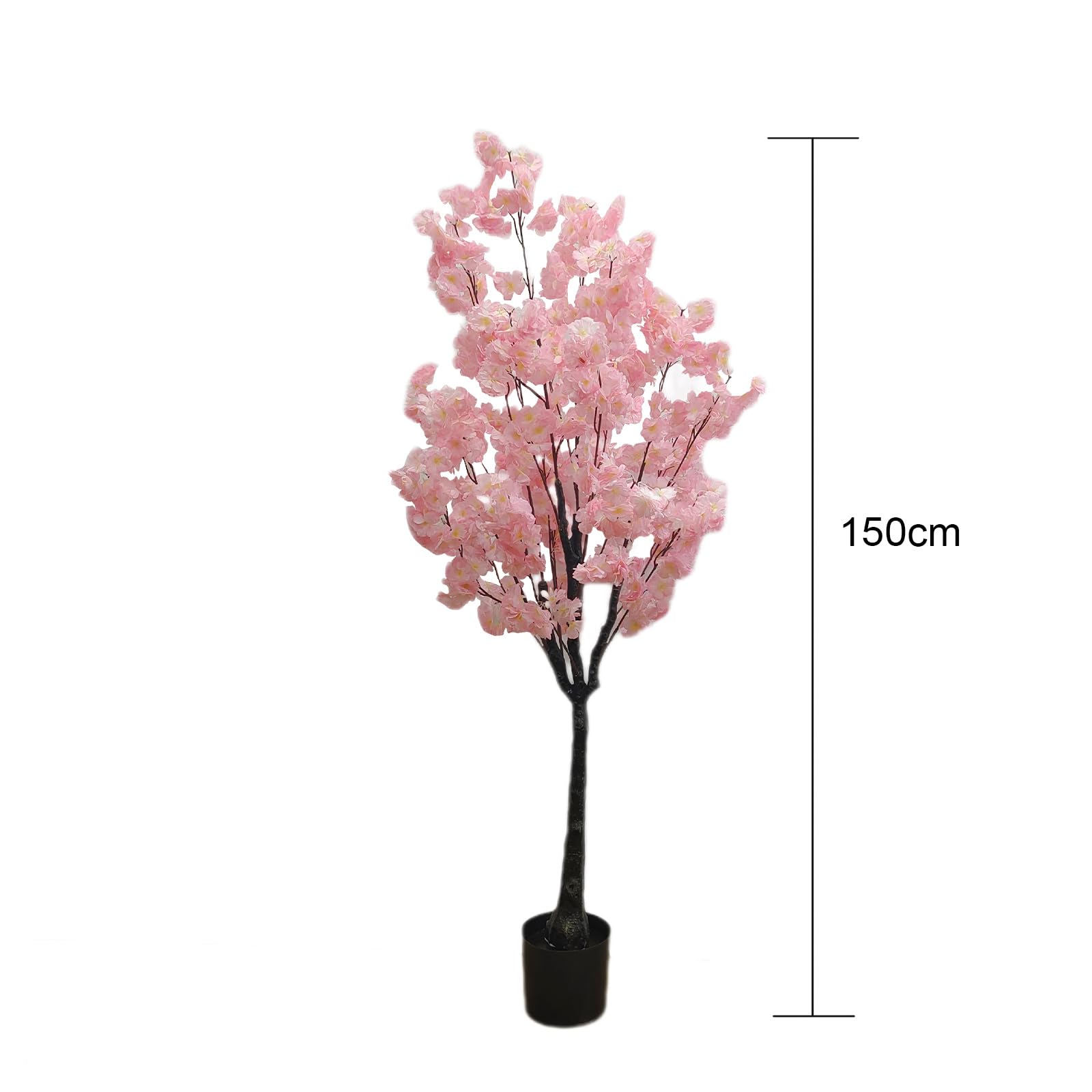 Arbre de cerisier artificiel Garvee de 150 cm avec fleurs roses pour la décoration de la maison, des mariages, des fêtes, du jardin et du bureau.
