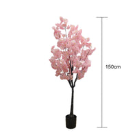 Arbre de cerisier artificiel Garvee de 150 cm avec fleurs roses pour la décoration de la maison, des mariages, des fêtes, du jardin et du bureau.