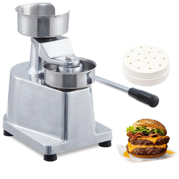 Machine à galettes de hamburgers Garvee, 12,7 cm (5 pouces), en alliage d'aluminium, usage professionnel pour restaurants et food trucks, 500 feuilles de papier à galettes, antirouille.