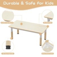 Ensemble table et 4 chaises pour enfants Garvee, hauteur réglable, plateau à motifs graffiti, pieds antidérapants, table d'activités artistiques et manuelles pour la maison et la garderie