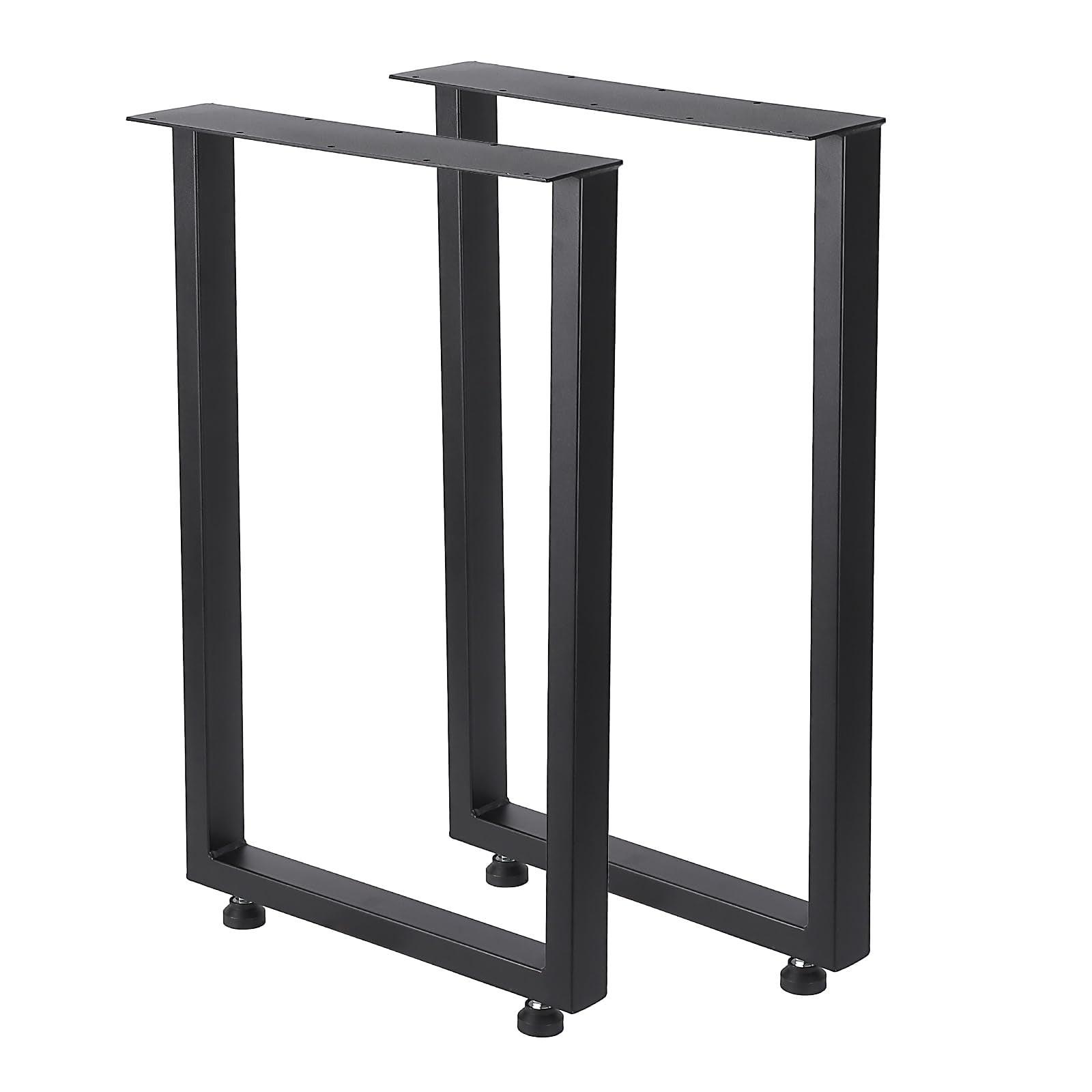 Pieds de table en métal Garvee 71 x 45 cm, robustes et réglables, style industriel noir, pour salle à manger, jardin ou café.