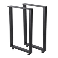 Pieds de table en métal Garvee 71 x 45 cm, robustes et réglables, style industriel noir, pour salle à manger, jardin ou café.