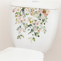 Autocollant pour siège de toilette Garvee, motif floral, en PVC plat et imperméable, M-205, décoration de salle de bain