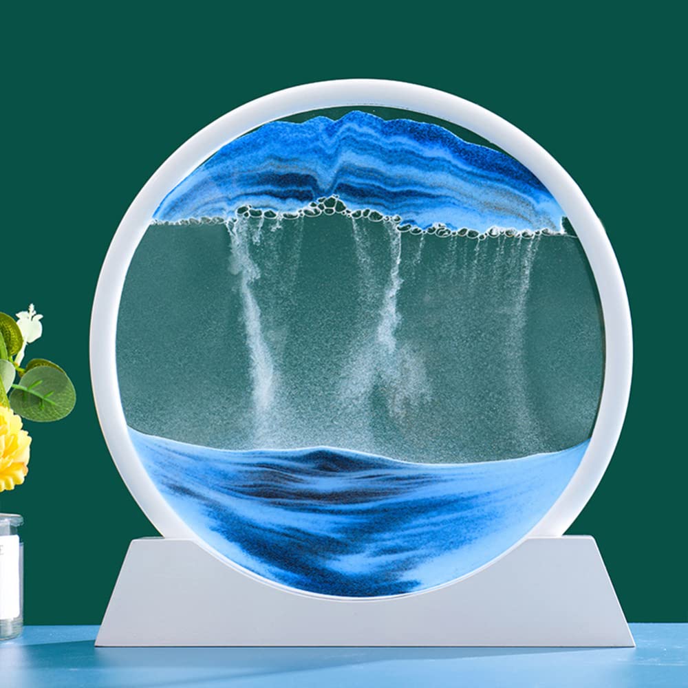 Sablier de sable animé Garvee 18 cm (7 pouces) - Bleu