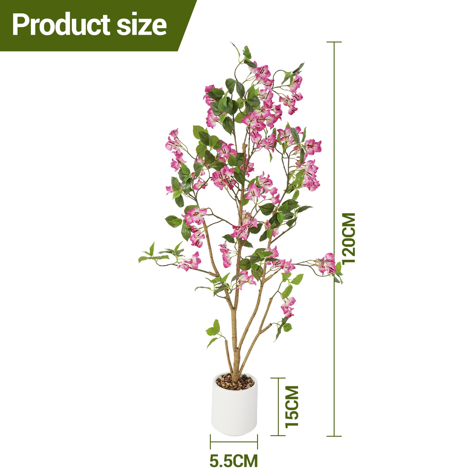 Ensemble de 2 arbres artificiels d'intérieur Garvee, réalistes, sans entretien, en matériau de haute qualité, pour la maison et le bureau, écologiques