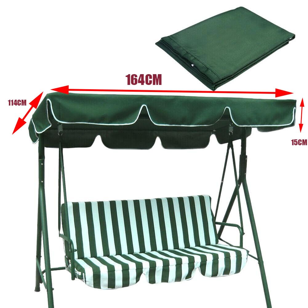 Toile de rechange Garvee pour balancelle de jardin, pare-soleil, bâche de toit pour balancelle de style hollywoodien, protection contre le soleil, revêtement argenté, polyvalente