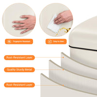 Poubelle rectangulaire Garvee 8 gal/30 L en acier inoxydable avec couvercle à fermeture douce, idéale pour la cuisine et la salle à manger. Revêtement anti-traces de doigts et seau intérieur inclus.