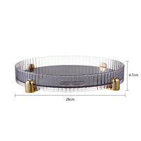 Plateau de rangement rotatif à 360° Garvee avec poignée pour la cuisine, la salle de bain et le bureau, grand, robuste et facile à nettoyer