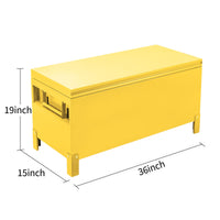 Garvee Coffre à Outils Camion Acier Industriel 91 × 38 × 38 cm, Verrouillable, Poignées Encastrées, Couvercle Freiné, Étanche, Pickup et Remorque