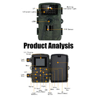 Caméra de surveillance Garvee Wildlife Camera 32MP 1080P WiFi IP66 étanche pour la chasse en extérieur avec vision nocturne (noire)