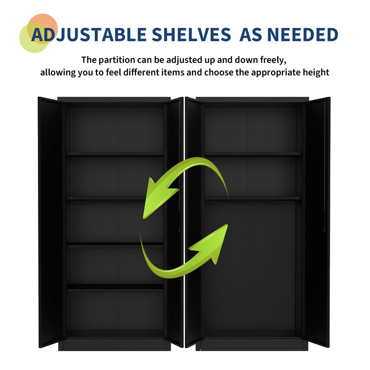 Garvee armoire de rangement métallique avec serrure, 4 étagères réglables, 180 cm de hauteur, revêtement en poudre, résistant aux rayures et à la rouille, acier, garage et bureau, gris