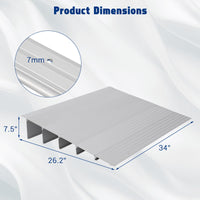Garvee Rampe de seuil 5 pièces en aluminium, Rampe robuste charge 318 kg, 86,4 cm L x 66,5 cm l x 19,1 cm H intérieur/extérieur