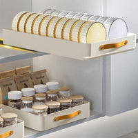 Étagère coulissante extensible Garvee en acier inoxydable pour placards de cuisine, 48 cm, argentée, sans perçage, auto-adhésive, organisateur sous évier