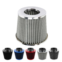 GARVEE Filtre à air froid conique universel de 7,6 cm (3 pouces) à haut débit, lavable et sec, pièce de rechange pour voiture, couleur aléatoire