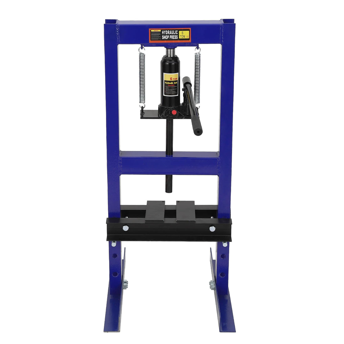 Garvee Presse hydraulique 6 t, cadre en H réglable avec plaques, acier robuste, pour atelier et garage auto, bleu