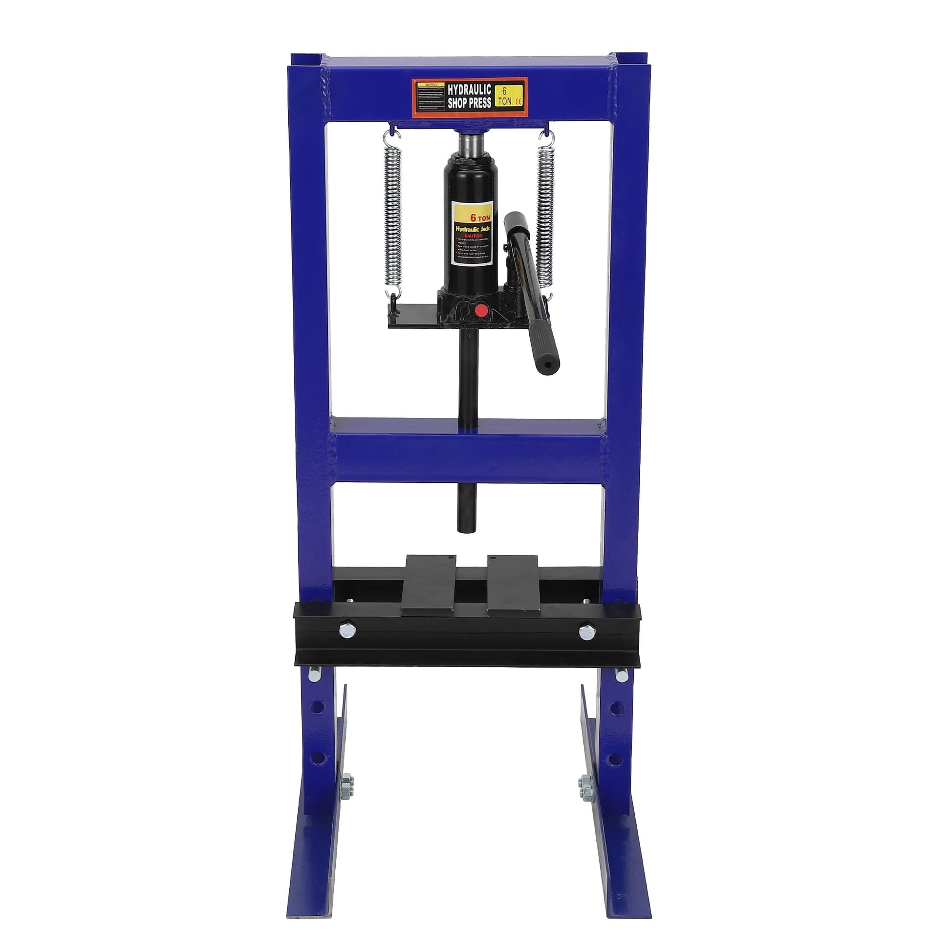 Garvee Presse hydraulique 6 t, cadre en H réglable avec plaques, acier robuste, pour atelier et garage auto, bleu