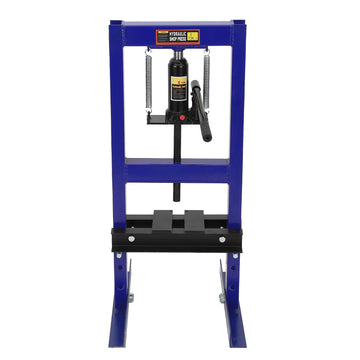 Garvee Presse hydraulique 6 t, cadre en H réglable avec plaques, acier robuste, pour atelier et garage auto, bleu