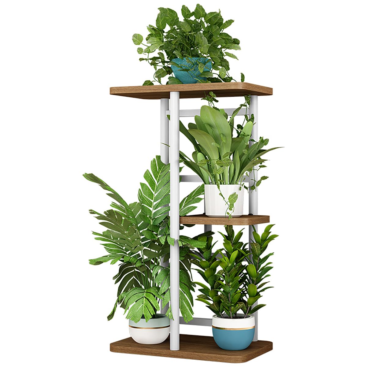 Support à plantes en métal Garvee, 4 niveaux, étagère d'angle, robuste et polyvalent pour une utilisation intérieure et extérieure, salon, balcon, noir