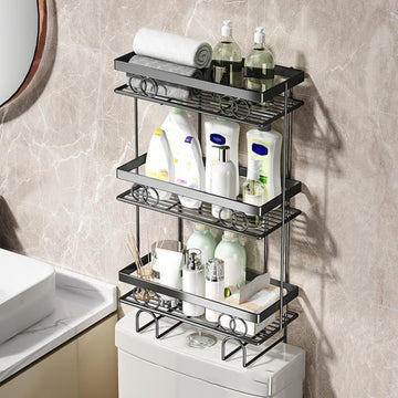 Organisateur de salle de bain Garvee à 3 niveaux à installer au-dessus des toilettes, sans perçage, robuste, gain de place, pour les petites salles de bain
