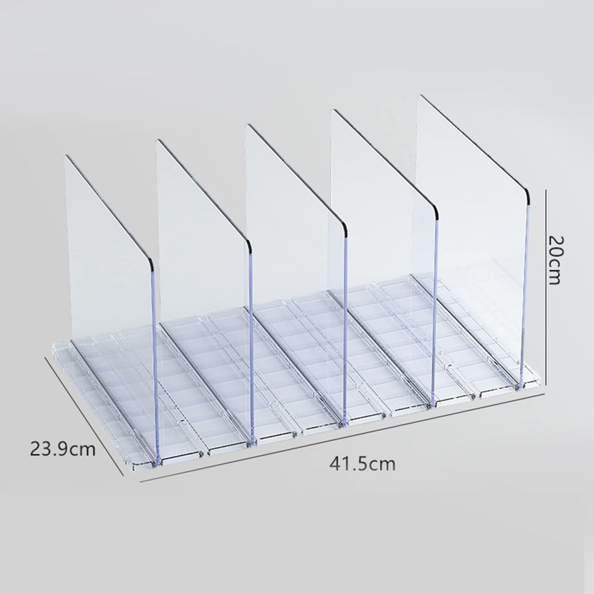 Garvee Séparateurs d'étagères en acrylique pour armoires, cloisons hautes en ABS robuste, antidérapantes, polyvalentes pour la chambre et la cuisine, transparentes