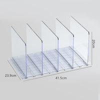 Garvee Séparateurs d'étagères en acrylique pour armoires, cloisons hautes en ABS robuste, antidérapantes, polyvalentes pour la chambre et la cuisine, transparentes