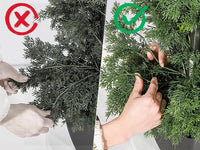 Arbre topiaire artificiel en cèdre Garvee de 122 cm (48 pouces), résistant aux UV, réaliste, tronc en bois, résistant aux intempéries, lot de 2, décoration de Noël extérieure verte