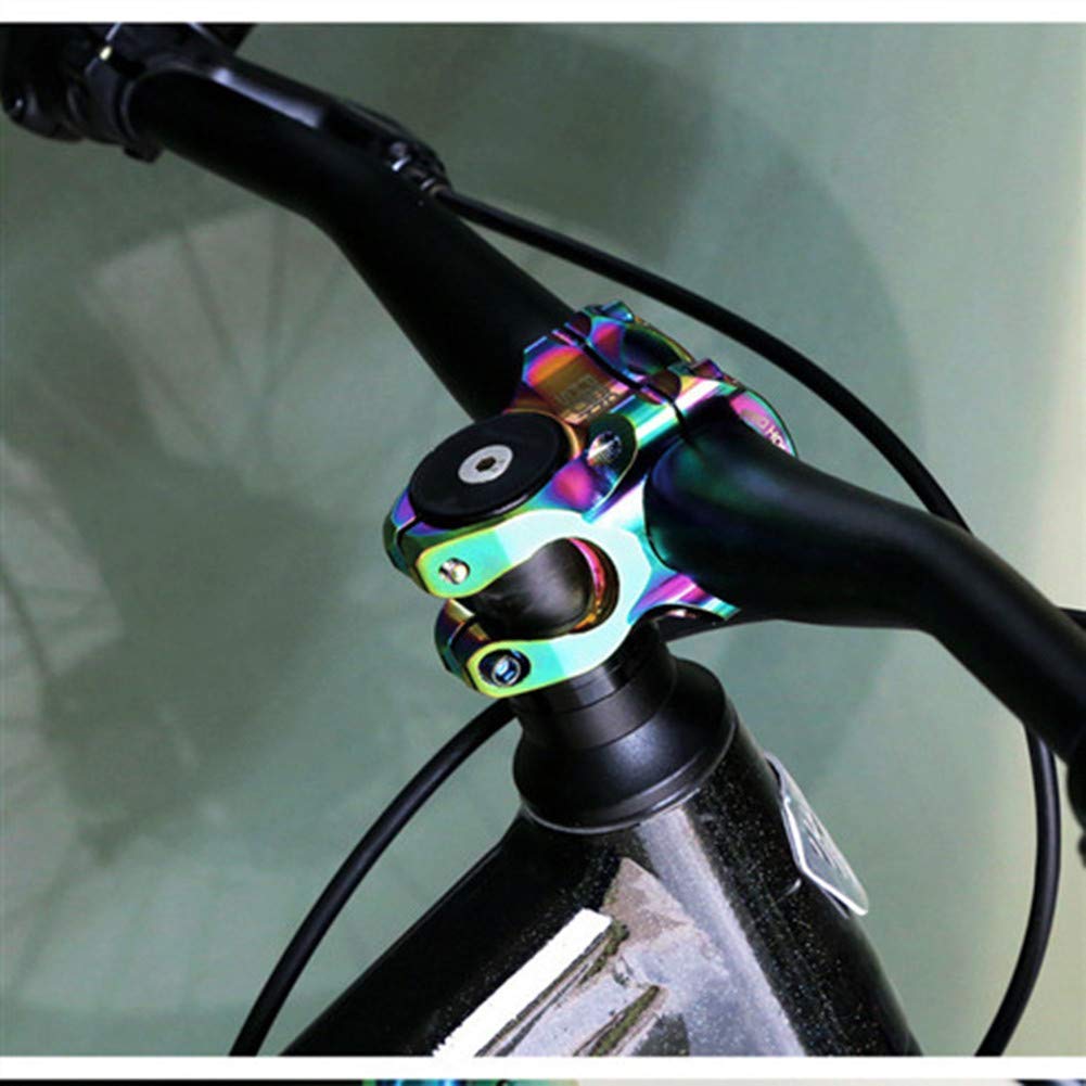 Potence de vélo Garvee 31,8 mm en alliage d'aluminium CNC, courte, pour VTT, BMX, fixie, noire, 31,8 x 28,6 mm, légère et robuste, pour vélo de route et VTT.