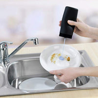 Distributeur de liquide vaisselle rechargeable Garvee (lot de 2), transparent, pour la cuisine et la salle de bain, étanche, facile à utiliser.