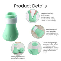 Garvee Protège-griffes pour chats, lot de 4, en silicone, réglables, verts, pour le toilettage et le bain des chats.
