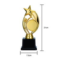 Trophée Garvee Étoile d'Or avec autocollants à personnaliser pour compétitions et fêtes, 21,6 cm, or