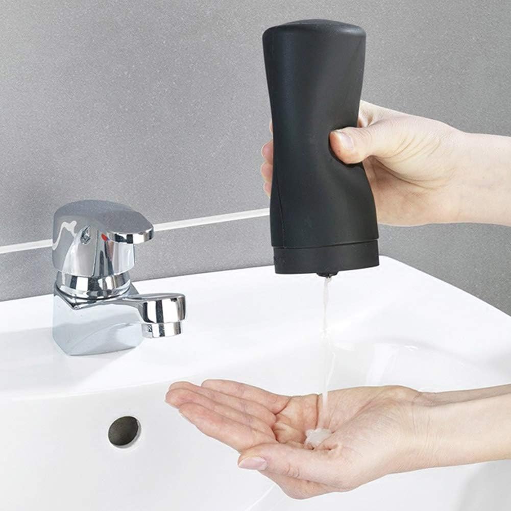 Distributeur de liquide vaisselle rechargeable Garvee, bouteille en silicone avec séparateur pour cuisine et salle de bain, blanc, facile à presser