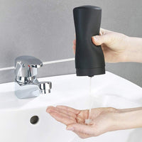 Distributeur de liquide vaisselle rechargeable Garvee, bouteille en silicone avec séparateur pour cuisine et salle de bain, blanc, facile à presser